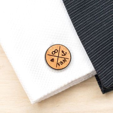 Manschettenknöpfe aus Holz